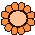 Orange Flower badge preview