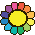 Rainbow Flower badge preview