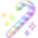 Rainbow Candy Cane badge preview